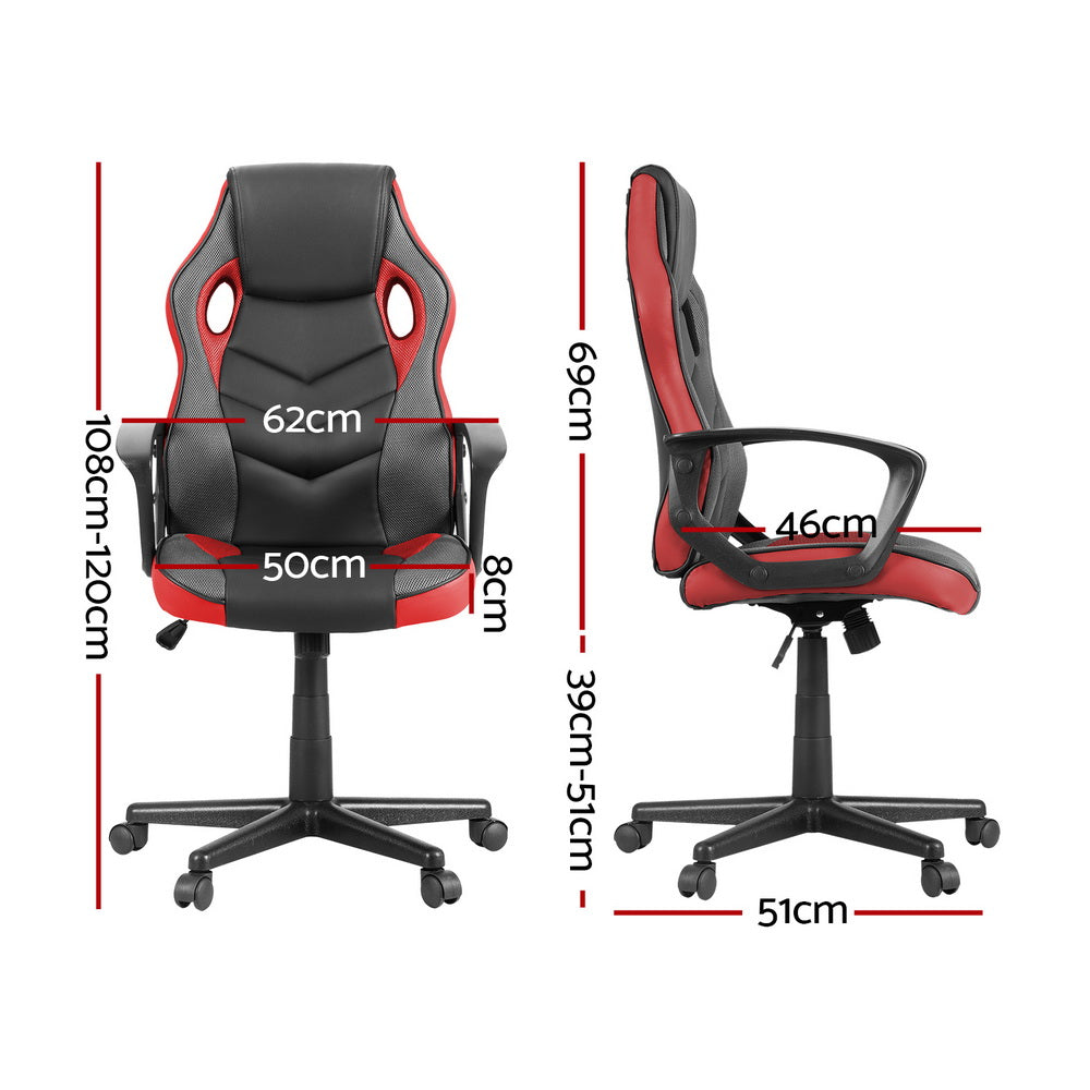 Artiss Gaming Office Chair Computer Chairs Red Artiss