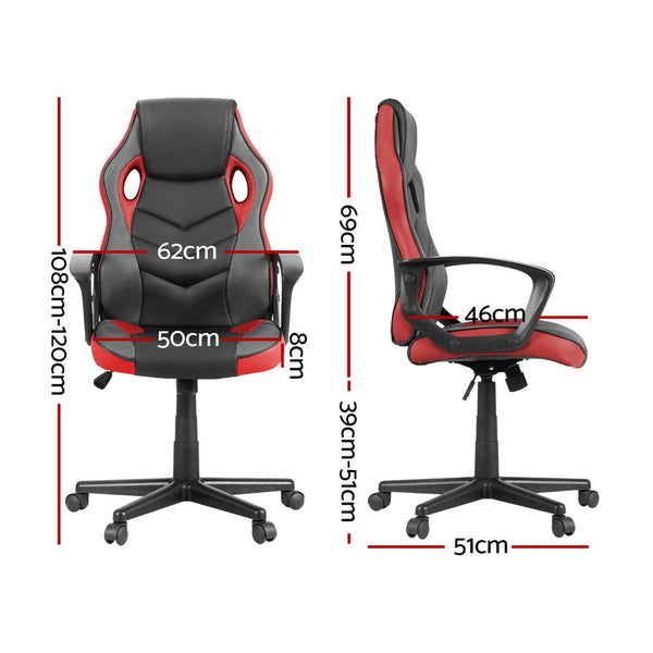 Artiss Gaming Office Chair Computer Chairs Red Artiss
