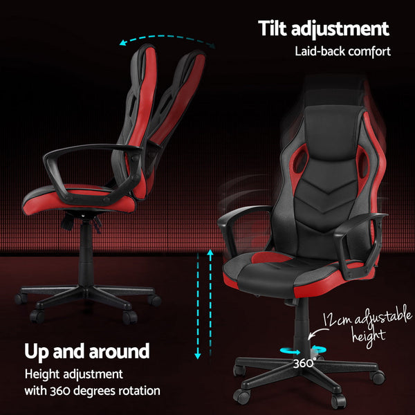 Artiss Gaming Office Chair Computer Chairs Red Artiss