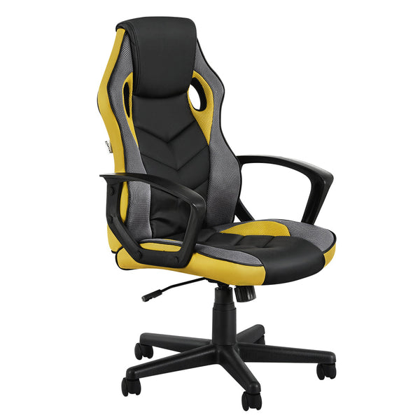 Artiss Gaming Office Chair Computer Executive Racing Chairs High Back Yellow Artiss