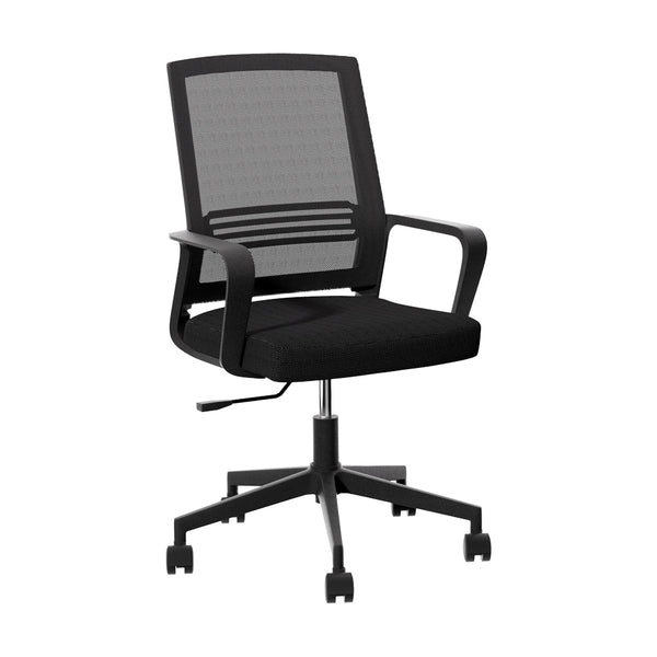 Artiss Mesh Office Chair Computer Gaming Desk Chairs Work Study Mid Back Black Artiss