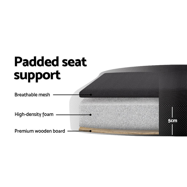 Artiss Mesh Office Chair Computer Gaming Desk Chairs Work Study Mid Back Black Artiss