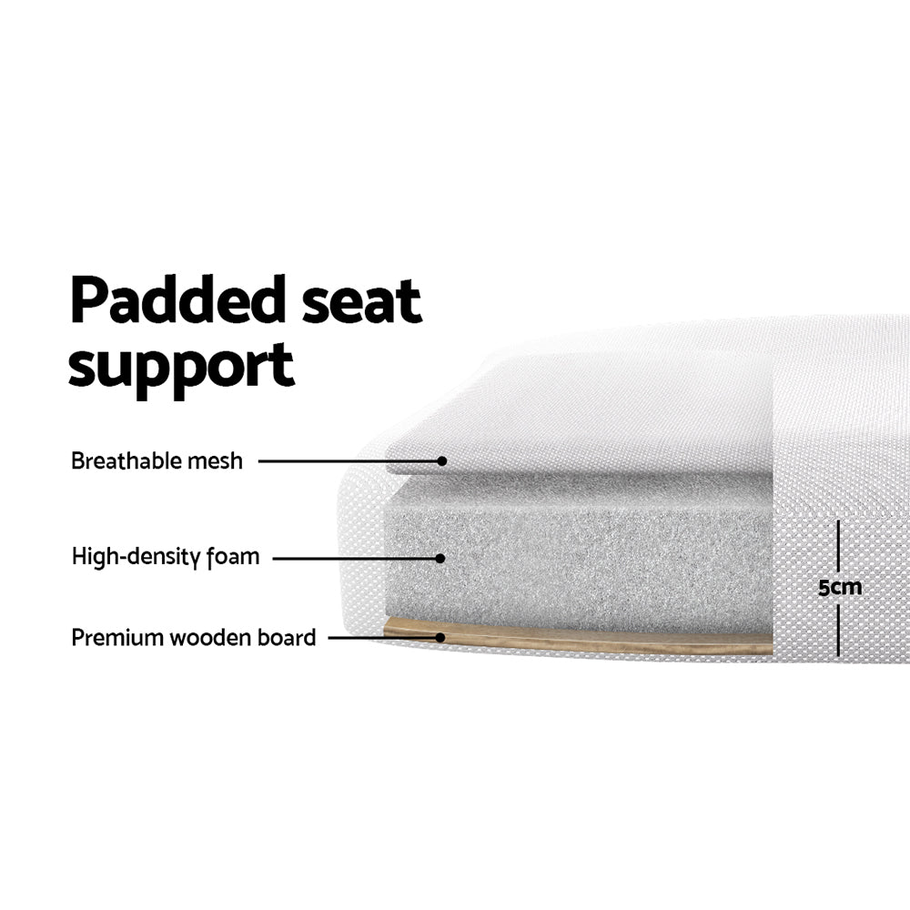 Artiss Mesh Office Chair Computer Gaming Desk Chairs Work Study Mid Back Grey Artiss