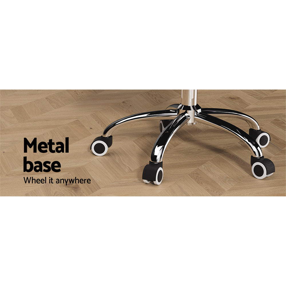 Artiss Office Chair Computer Desk Gaming Chairs PU Leather Low Back Black Artiss