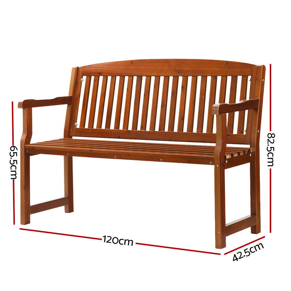 Gardeon Outdoor Garden Bench Seat Wooden Chair Patio Furniture Timber Lounge Gardeon