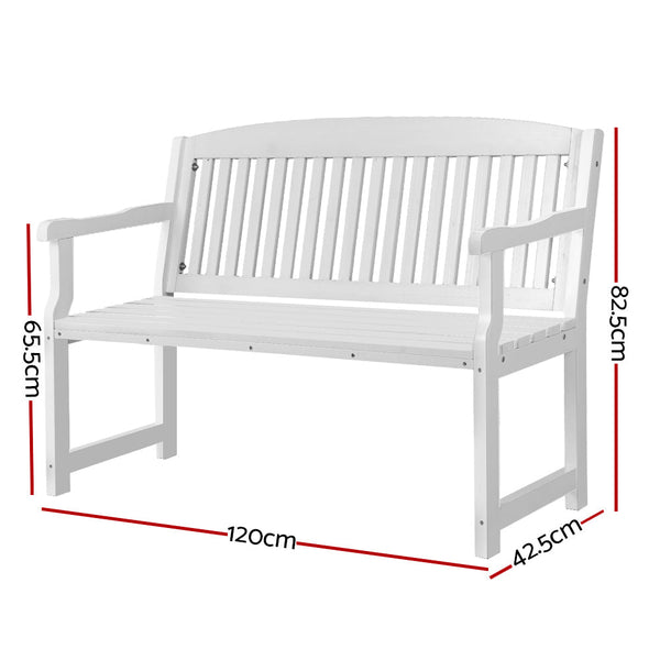 Gardeon Outdoor Garden Bench Seat Wooden Chair Patio Furniture Timber Lounge Gardeon