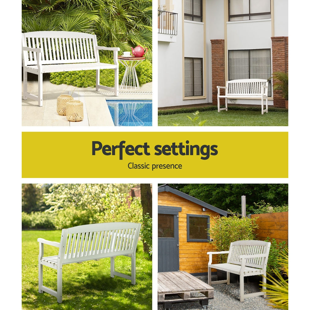 Gardeon Outdoor Garden Bench Seat Wooden Chair Patio Furniture Timber Lounge Gardeon