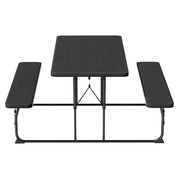 Gardeon 3 PCS Outdoor Dining Set Picnic Patio Bench Set Camp Folding Table HDPE Gardeon