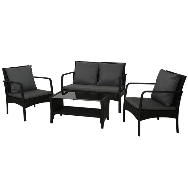 Gardeon Outdoor Furniture Lounge Table Chairs Garden Patio Wicker Sofa Set freeshipping - Awezingly