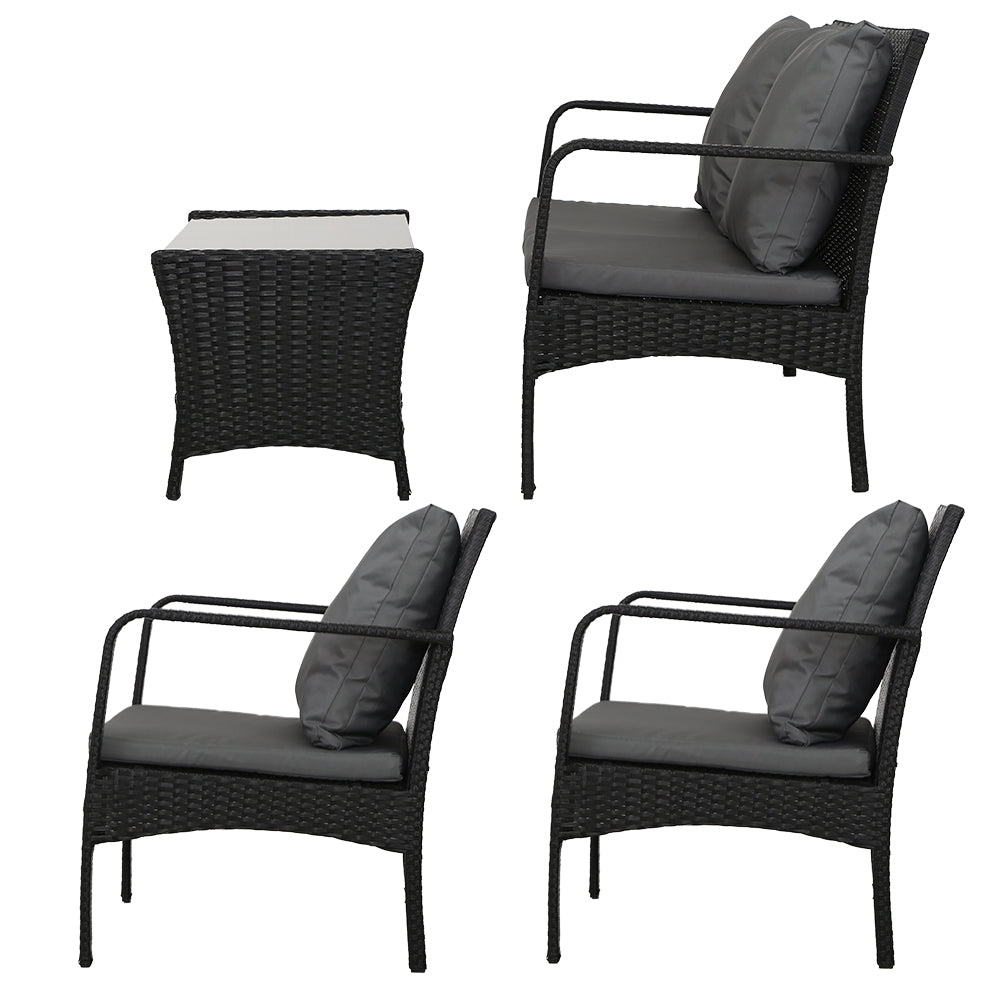 Gardeon Outdoor Furniture Lounge Table Chairs Garden Patio Wicker Sofa Set freeshipping - Awezingly