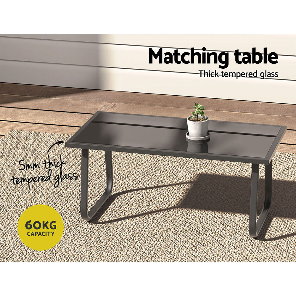 Gardeon Outdoor Lounge Setting Garden Patio Furniture Textilene Sofa Table Chair Gardeon