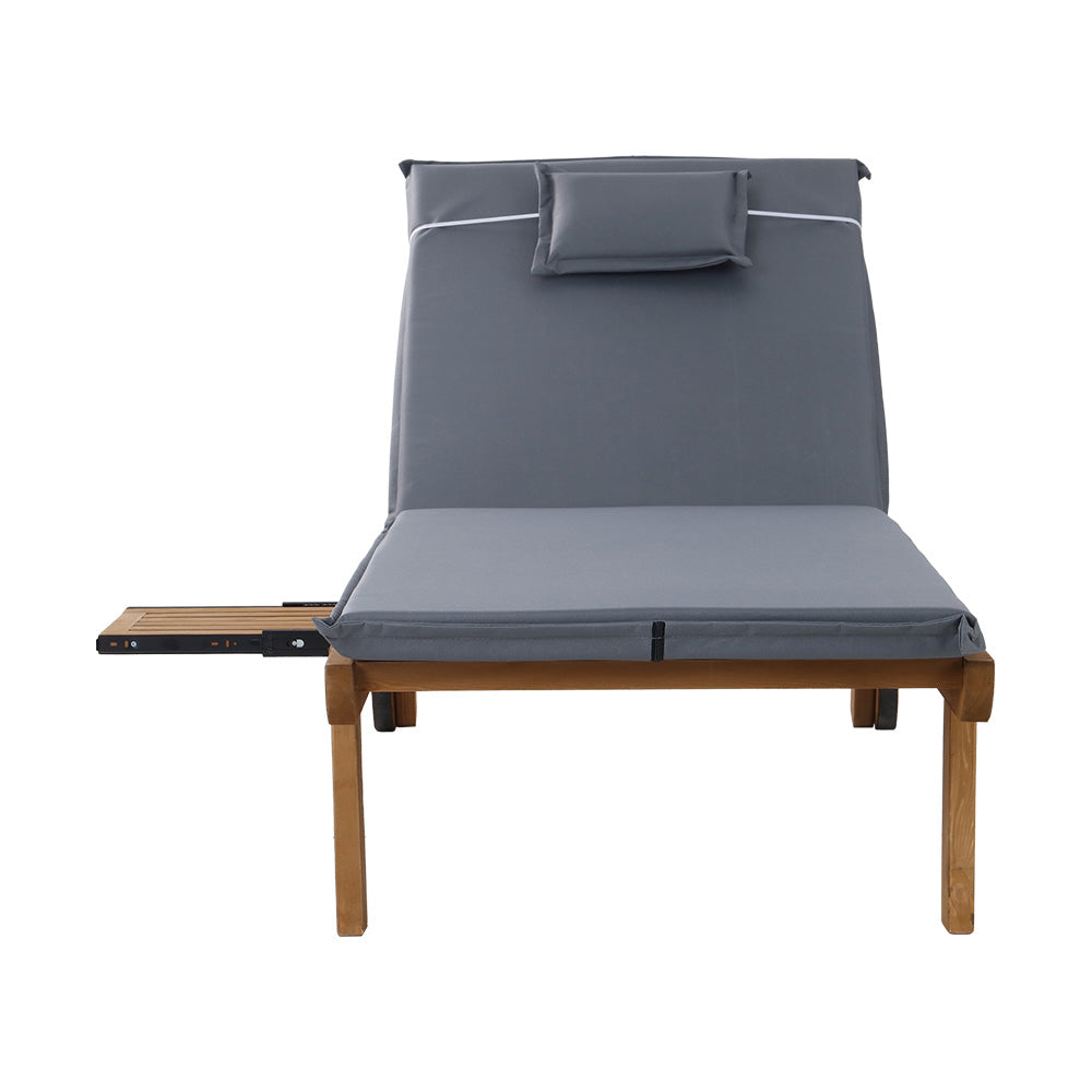 Gardeon Sun Lounger Wicker Lounge Day Bed Wheel Patio Outdoor Setting Furniture Gardeon