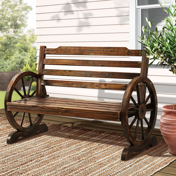 Gardeon Wooden Garden Bench Seat Outdoor Furniture Wagon Chair Patio Lounge Gardeon