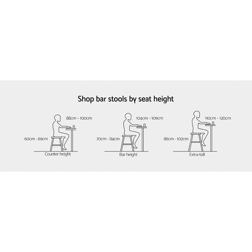 Gardeon 2-Piece Outdoor Bar Stools Wicker Dining Chair Bistro Patio Balcony Gardeon