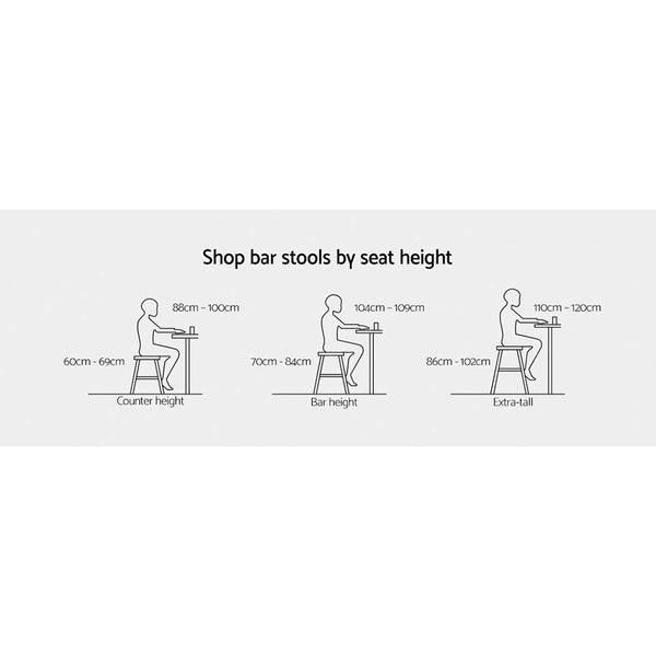 Gardeon 2-Piece Outdoor Bar Stools Wicker Dining Chair Bistro Patio Balcony Gardeon