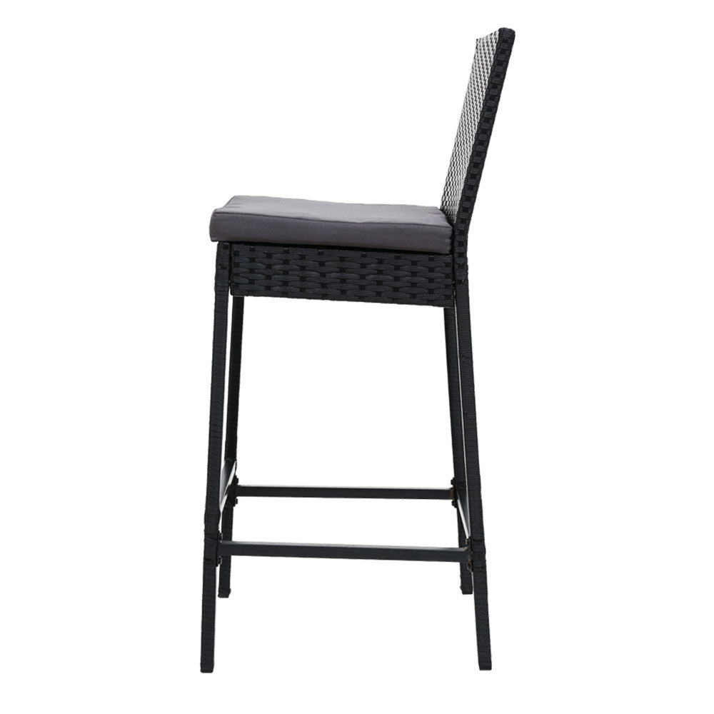 2 x Gardeon Outdoor Bar Stools Dining Chairs Rattan Furniture freeshipping - Awezingly