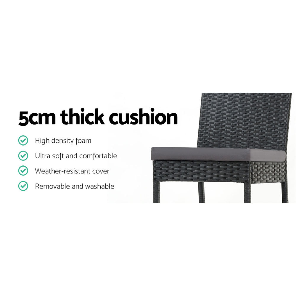 2 x Gardeon Outdoor Bar Stools Dining Chairs Rattan Furniture freeshipping - Awezingly