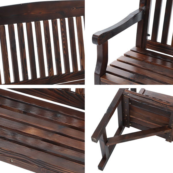 Gardeon Wooden Garden Bench Chair Natural Outdoor Furniture Décor Patio Deck 3 Seater freeshipping - Awezingly