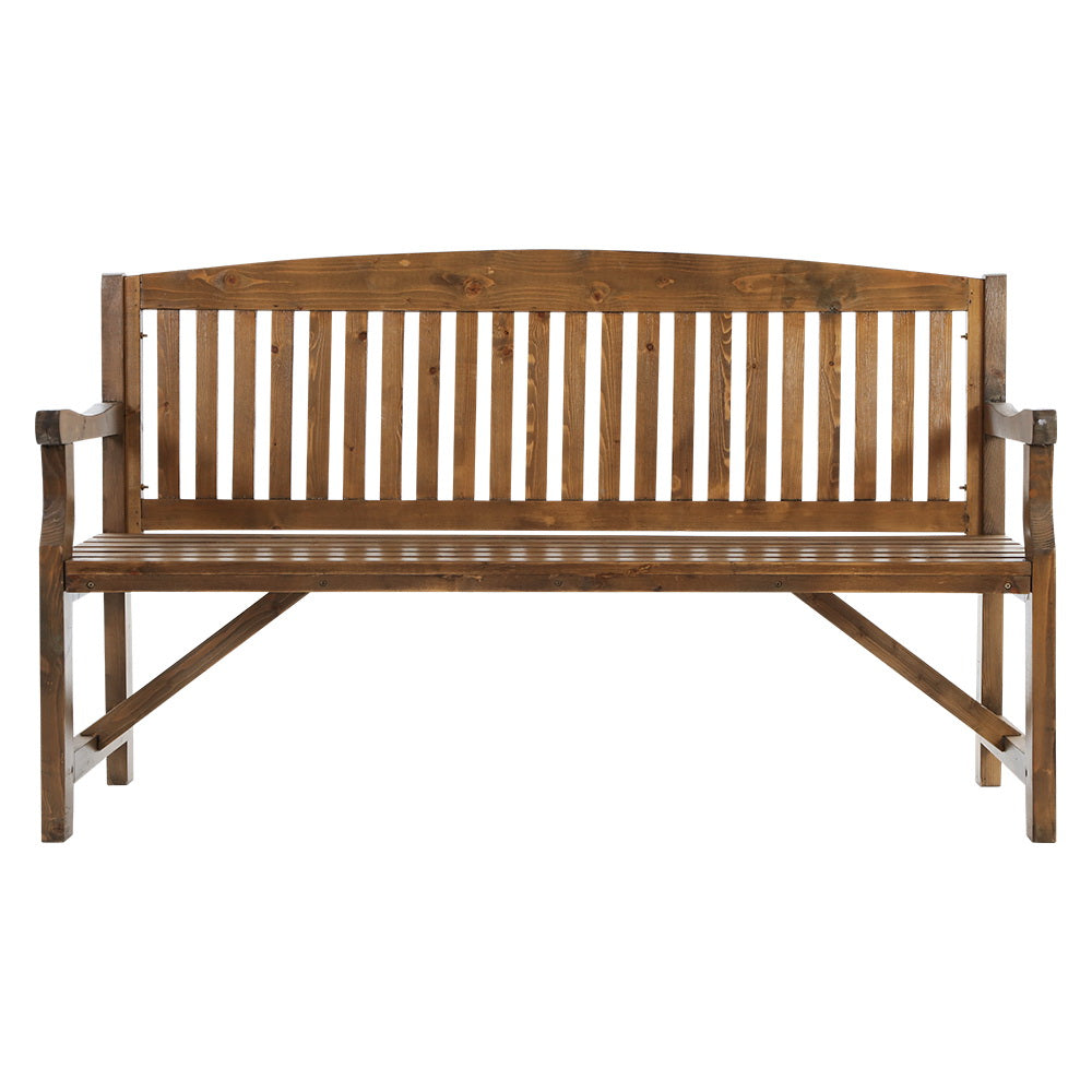 Gardeon Wooden Garden Bench Chair Natural Outdoor Furniture Décor Patio Deck 3 Seater freeshipping - Awezingly