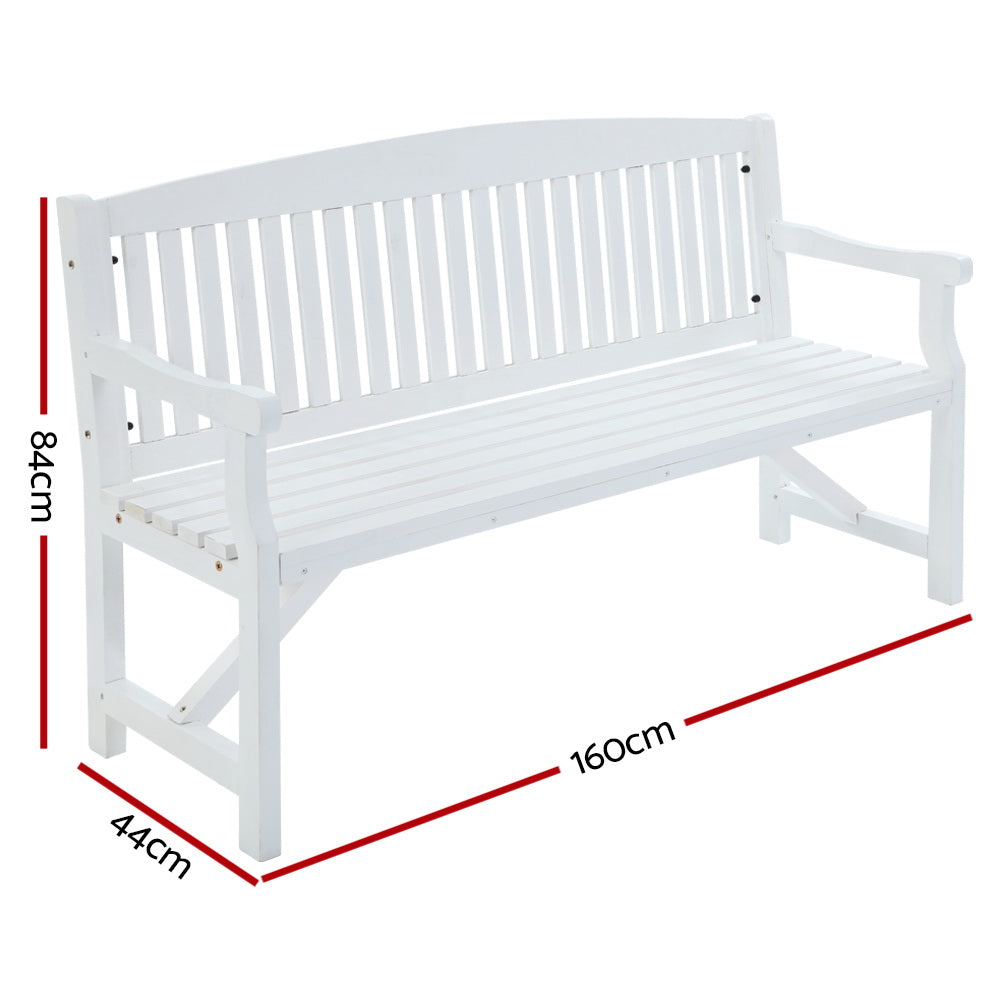 Gardeon Wooden Garden Bench Chair Natural Outdoor Furniture Décor Patio Deck 3 Seater freeshipping - Awezingly