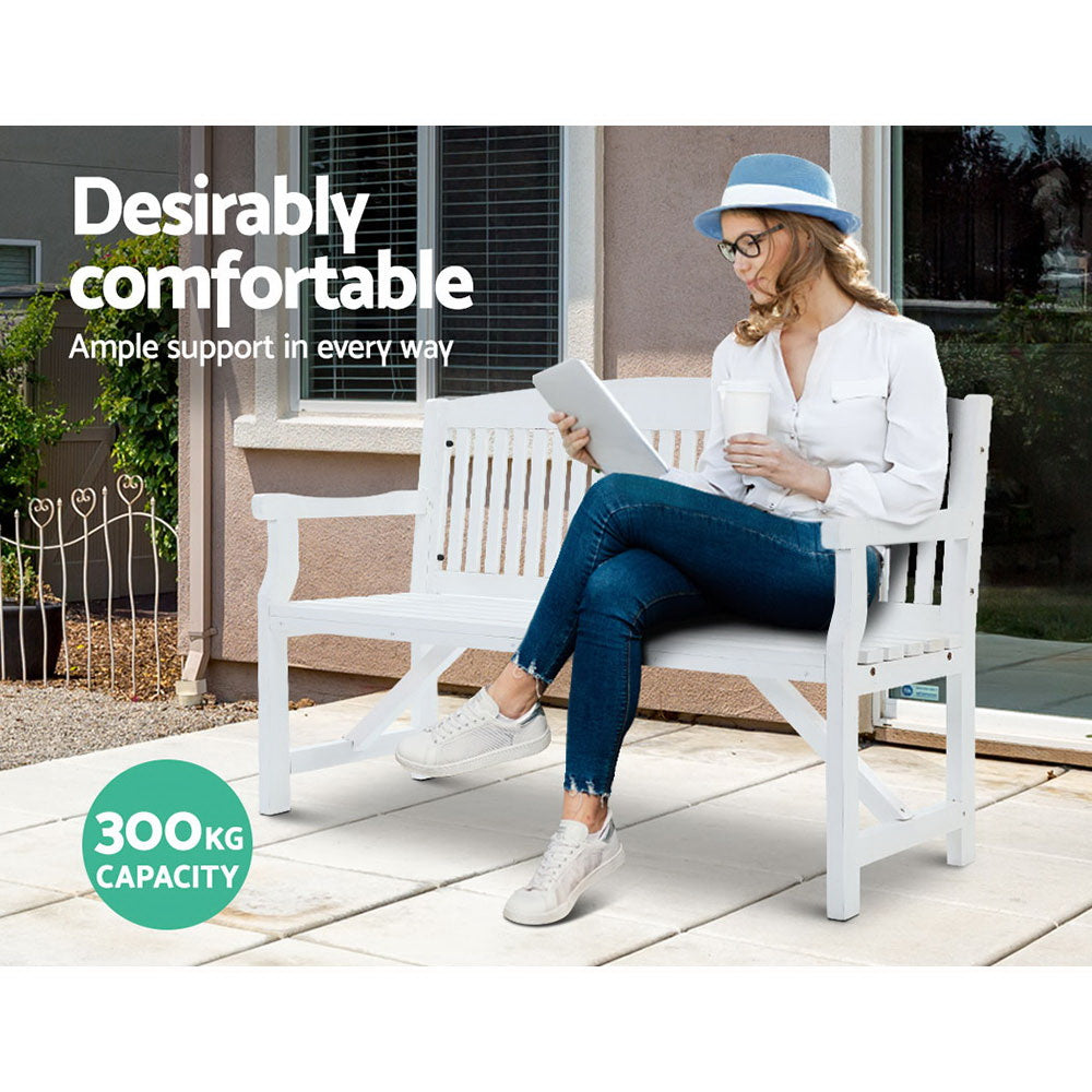 Gardeon Wooden Garden Bench Chair Natural Outdoor Furniture Décor Patio Deck 3 Seater freeshipping - Awezingly