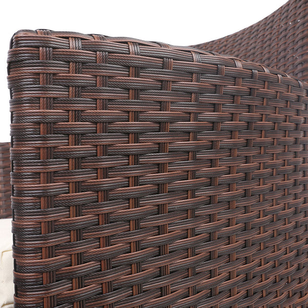 Gardeon 3 Piece Wicker Outdoor Furniture Set - Brown freeshipping - Awezingly