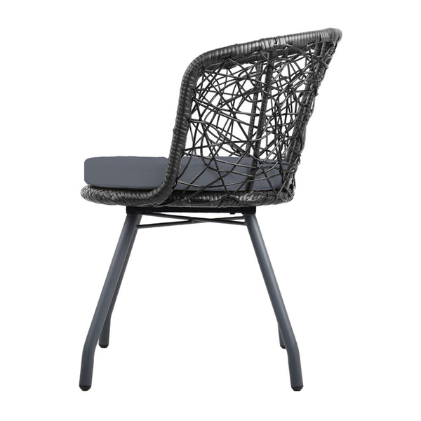 Gardeon Outdoor Patio Chair and Table - Black freeshipping - Awezingly