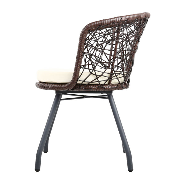 Gardeon Outdoor Patio Chair and Table - Brown freeshipping - Awezingly