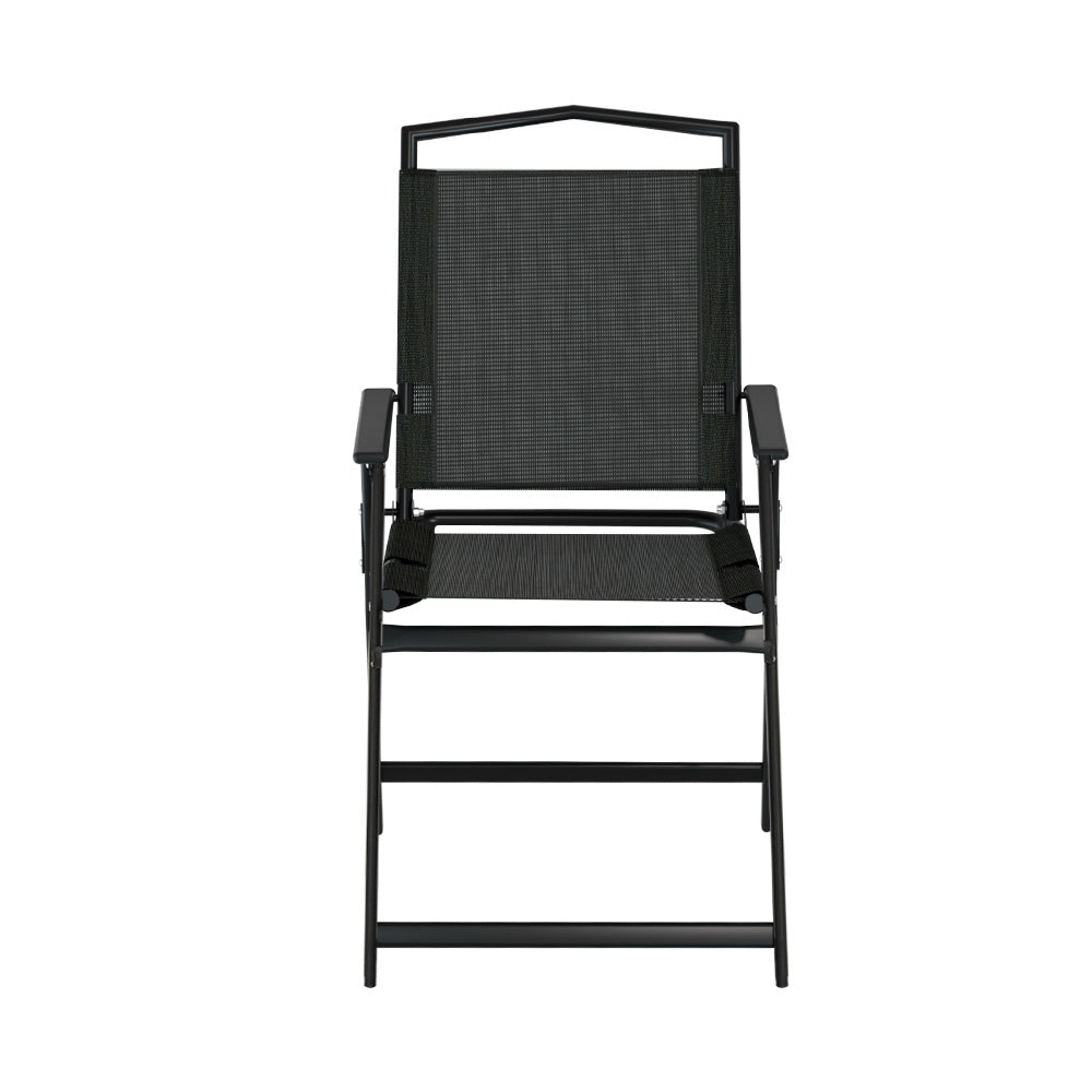 Gardeon Outdoor Chairs Portable Folding Camping Chair Steel Patio Furniture Gardeon