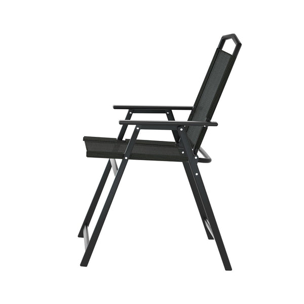 Gardeon Outdoor Chairs Portable Folding Camping Chair Steel Patio Furniture Gardeon