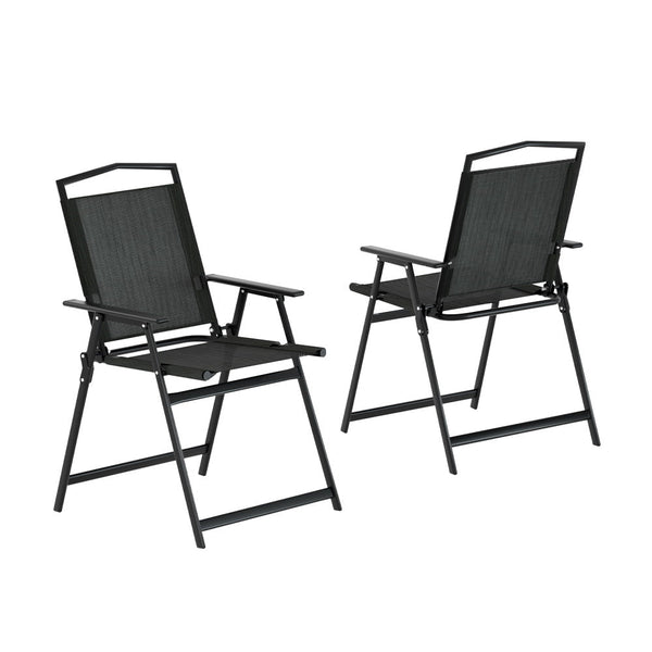 Gardeon Outdoor Chairs Portable Folding Camping Chair Steel Patio Furniture Gardeon
