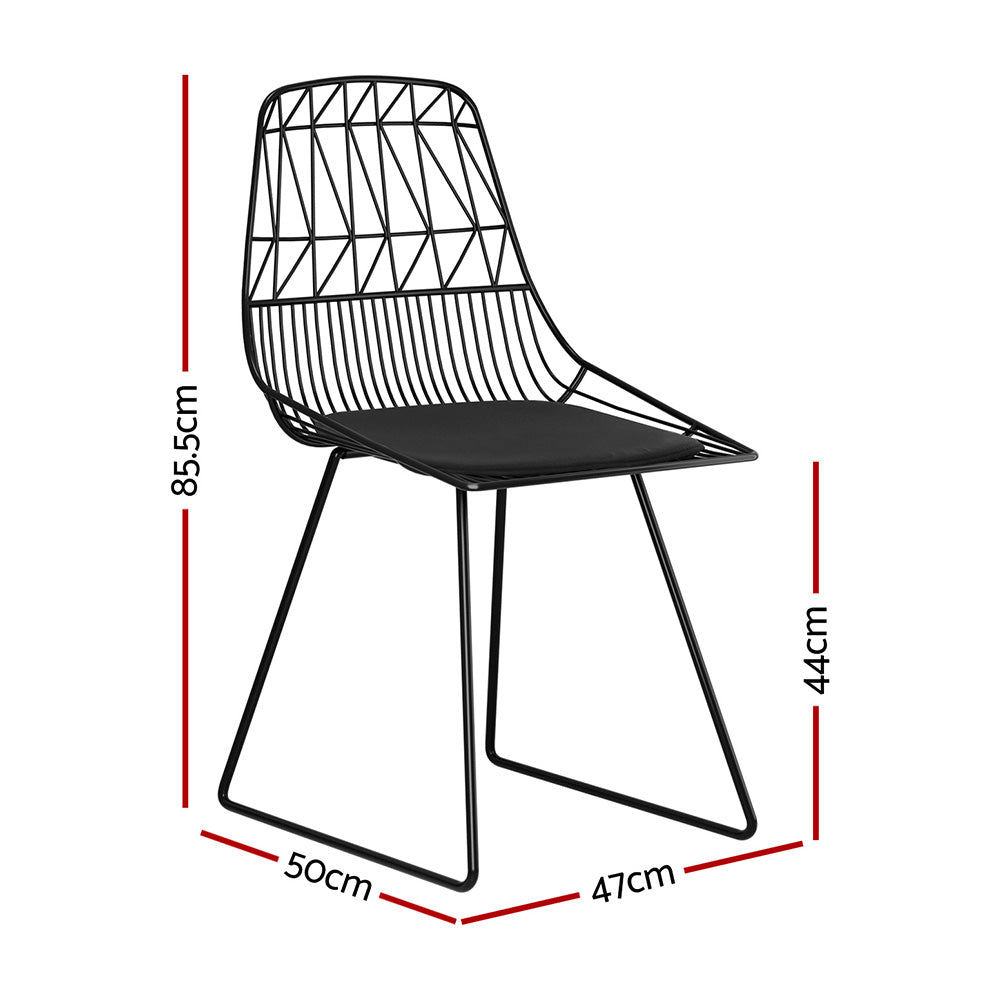 Gardeon 2PC Outdoor Dining Chairs Steel Lounge Chair Patio Garden Furniture Gardeon