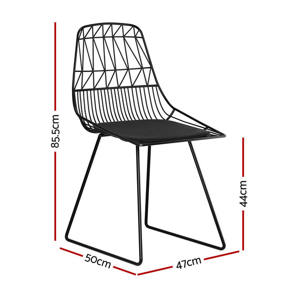 Gardeon 2PC Outdoor Dining Chairs Steel Lounge Chair Patio Garden Furniture Gardeon