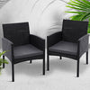Outdoor Bistro Chairs Patio Furniture Dining Chair Wicker Garden Cushion Gardeon