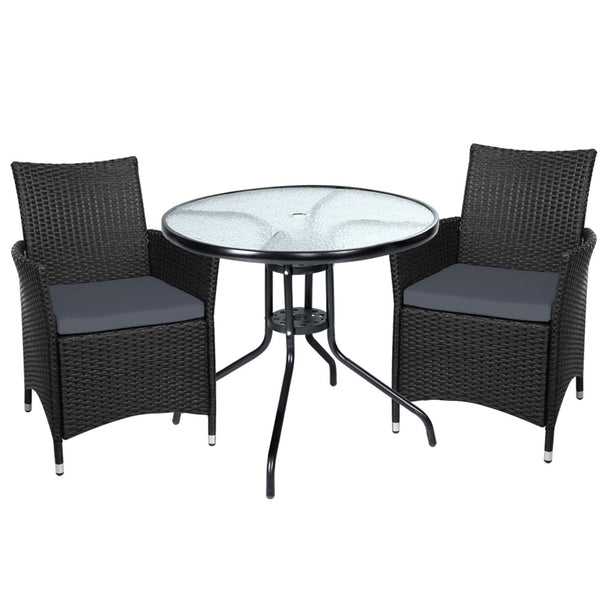 Gardeon Outdoor Furniture Dining Chair Table Bistro Set freeshipping - Awezingly