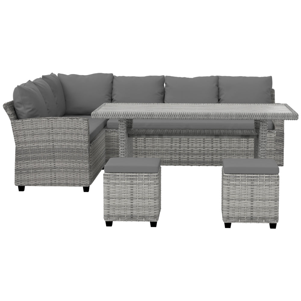 Gardeon 9-Seater Outdoor Dining Set Patio Furniture Wicker Lounge Table Chairs Gardeon