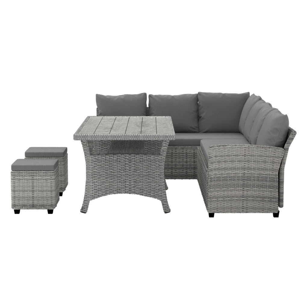 Gardeon 9-Seater Outdoor Dining Set Patio Furniture Wicker Lounge Table Chairs Gardeon