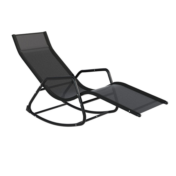 Gardeon Sun Lounge Rocking Chair Outdoor Lounger Patio Furniture Pool Garden Gardeon