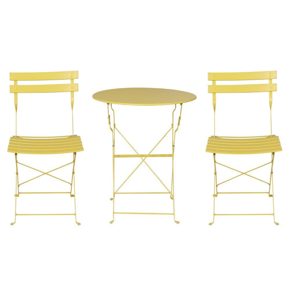 Gardeon Outdoor Setting Bistro Set Table and Chairs Folding Patio Furniture Gardeon