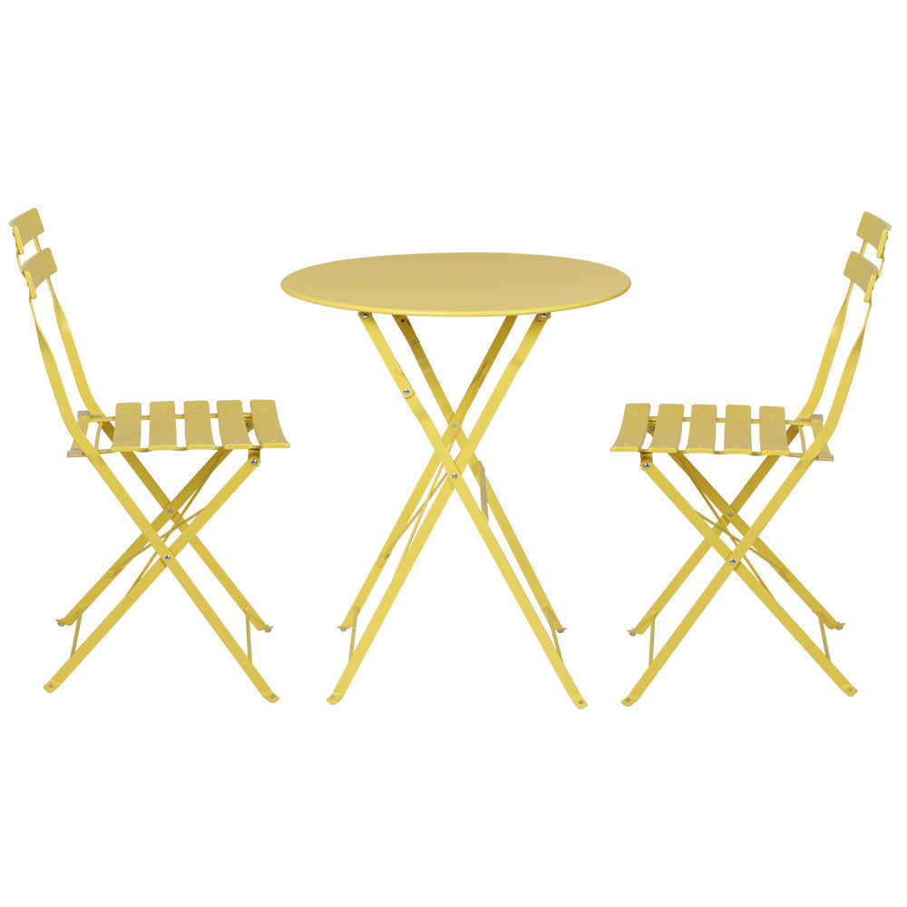 Gardeon Outdoor Setting Bistro Set Table and Chairs Folding Patio Furniture Gardeon