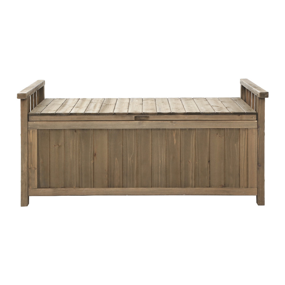Gardeon Outdoor Storage Box Wooden Garden Bench Chest Toy Tool Sheds Furniture freeshipping - Awezingly