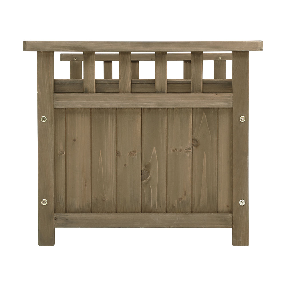 Gardeon Outdoor Storage Box Wooden Garden Bench Chest Toy Tool Sheds Furniture freeshipping - Awezingly