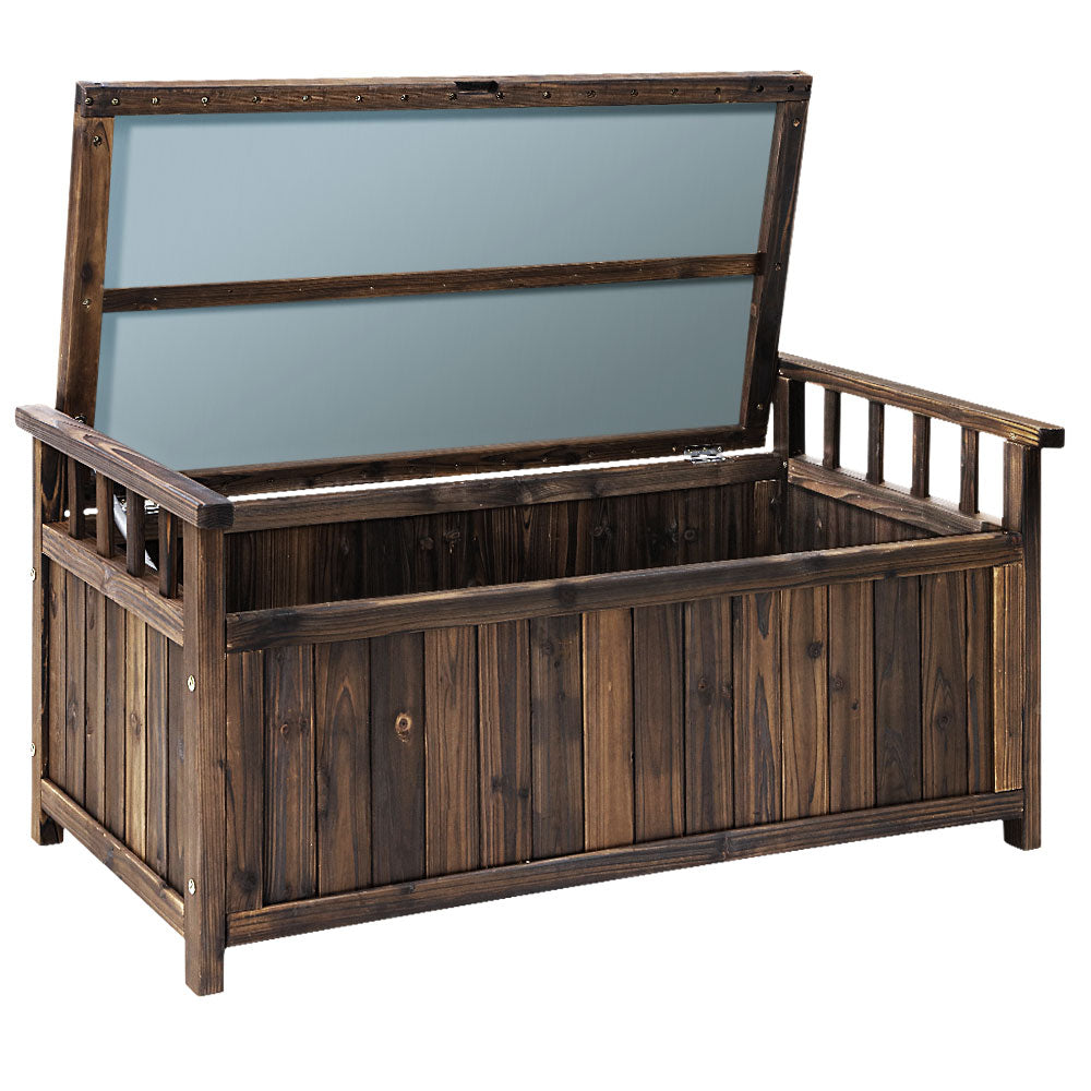 Gardeon Outdoor Storage Box Wooden Garden Bench Chest Toy Tool Sheds Furniture freeshipping - Awezingly