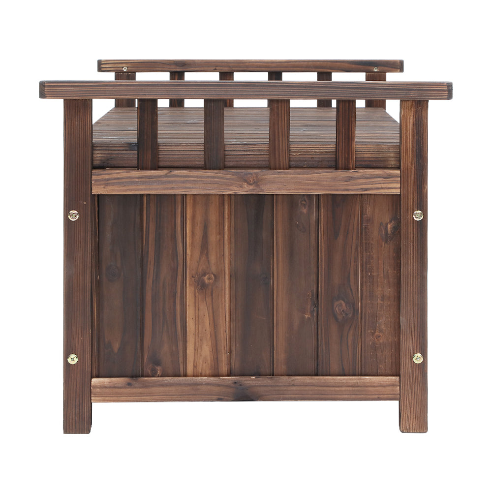 Gardeon Outdoor Storage Box Wooden Garden Bench Chest Toy Tool Sheds Furniture freeshipping - Awezingly