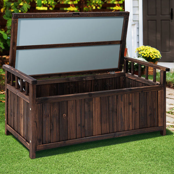 Gardeon Outdoor Storage Box Wooden Garden Bench Chest Toy Tool Sheds Furniture freeshipping - Awezingly