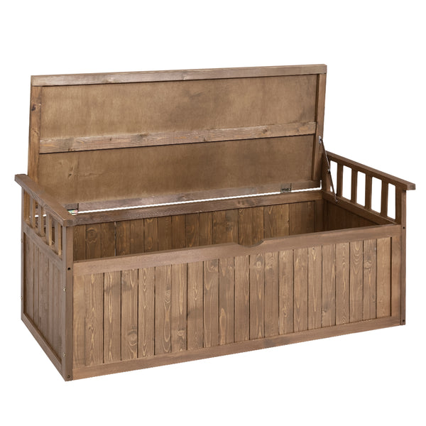 Gardeon Outdoor Storage Box Wooden Garden Bench 128.5cm Chest Tool Toy Sheds XL freeshipping - Awezingly