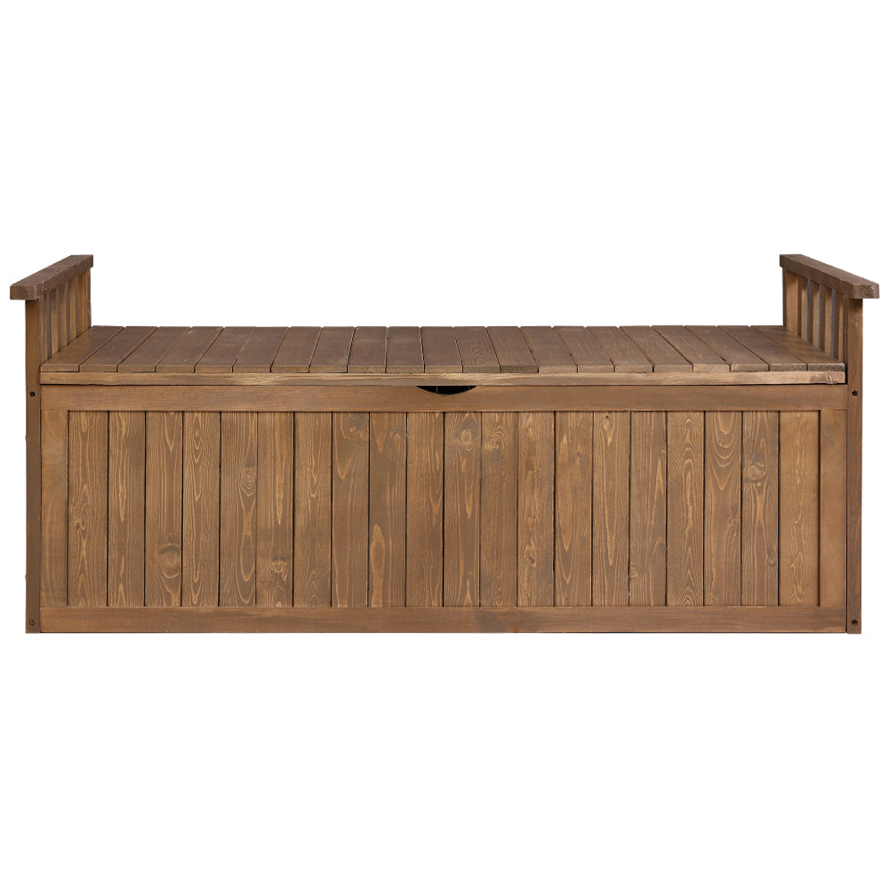 Gardeon Outdoor Storage Box Wooden Garden Bench 128.5cm Chest Tool Toy Sheds XL freeshipping - Awezingly