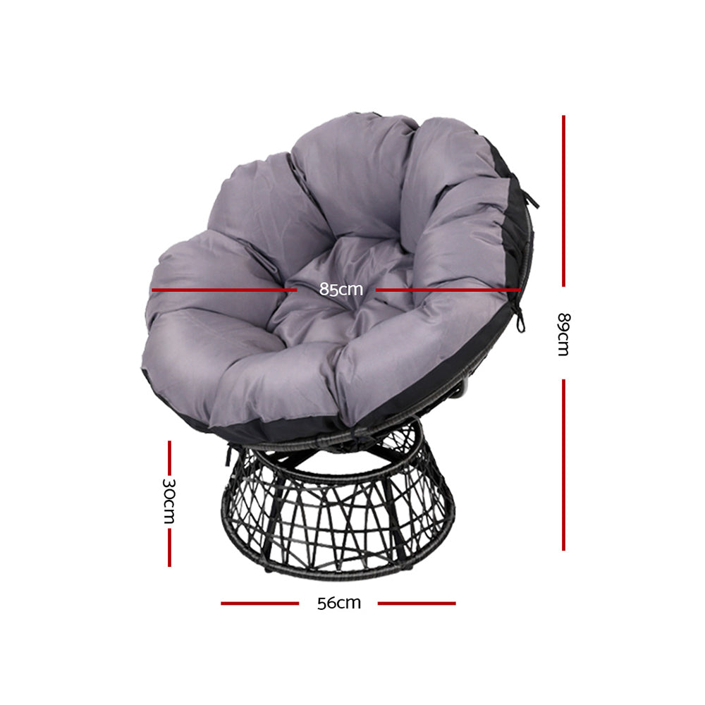 Gardeon Papasan Chair - Black freeshipping - Awezingly