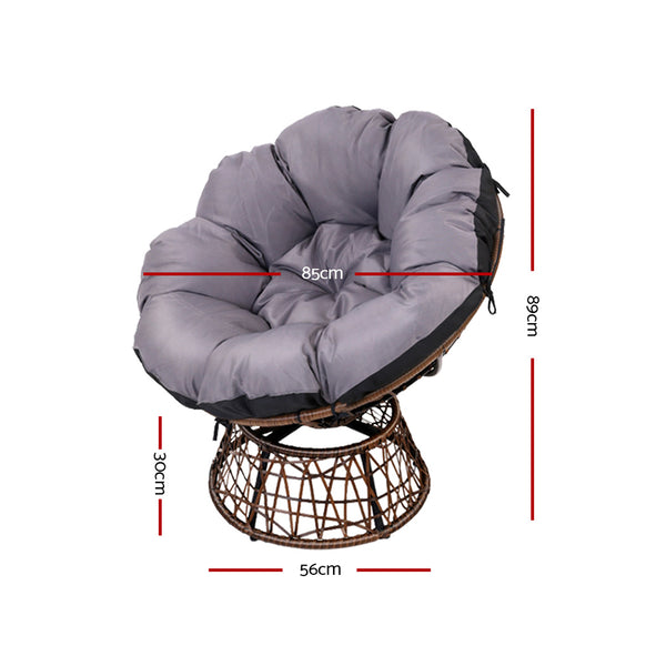 Gardeon Papasan Chair - Brown freeshipping - Awezingly