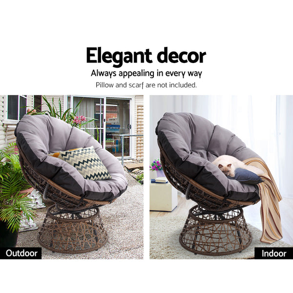 Gardeon Papasan Chair - Brown freeshipping - Awezingly